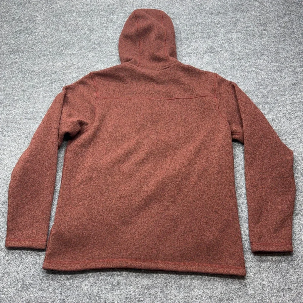 The North Face Mens Gordon Lyons Full Zip Hoodie Red Heather Fleece Jacket L
